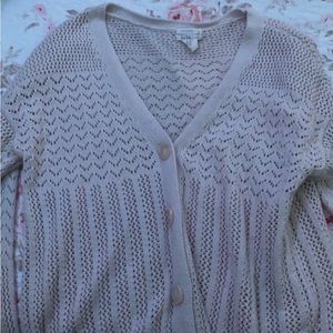 aesthetic sweater, low neck cardigan